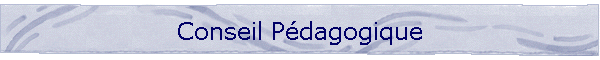Conseil Pdagogique